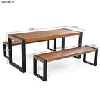 Table de salle à manger d'extérieur 3 pièces
