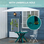 Table de patio ronde en plastique de 92 cm de diamètre avec trou pour parasol, table de bistrot d'extérieur, idéale pour un bar, un jardin, une cour, une piscine ou tout autre espace extérieur.