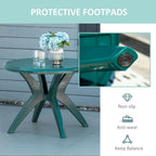 Table de patio ronde en plastique de 92 cm de diamètre avec trou pour parasol, table de bistrot d'extérieur, idéale pour un bar, un jardin, une cour, une piscine ou tout autre espace extérieur.