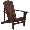 Fauteuil Adirondack en bois, chaise de jardin avec porte-gobelet, mobilier de jardin résistant aux intempéries, style lounge classique
