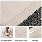 Fauteuils à bascule en rotin à dossier haut - Marron