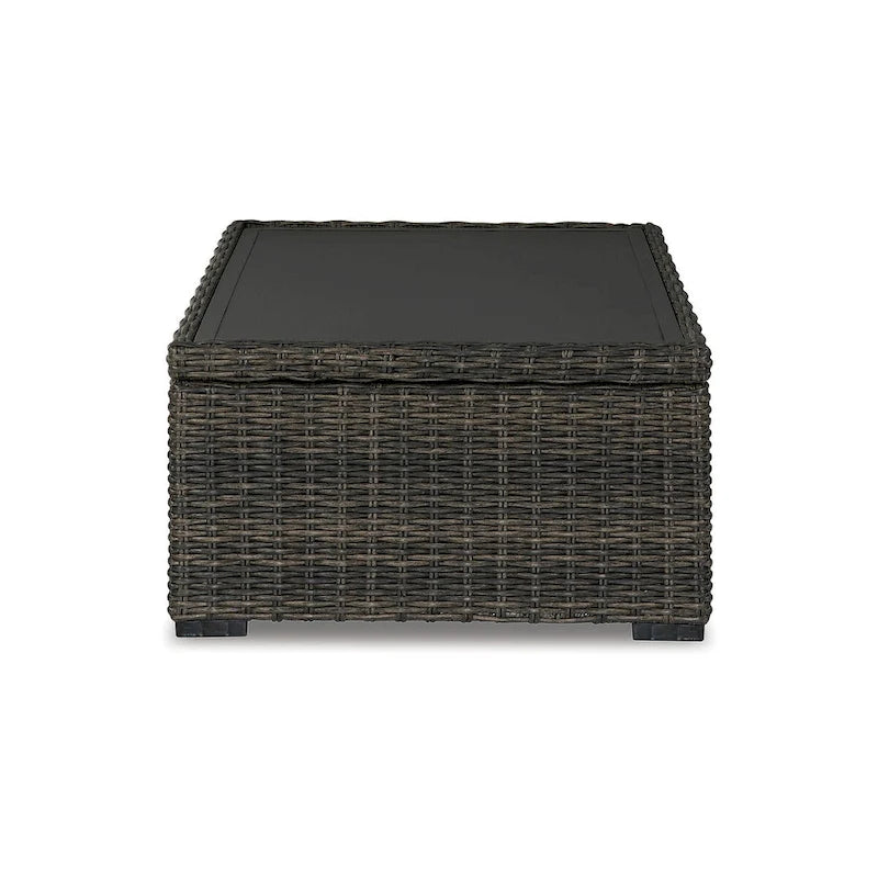 Table basse d'extérieur marron Lane, Signature Design by Ashley Grasson, avec 2 tables d'appoint