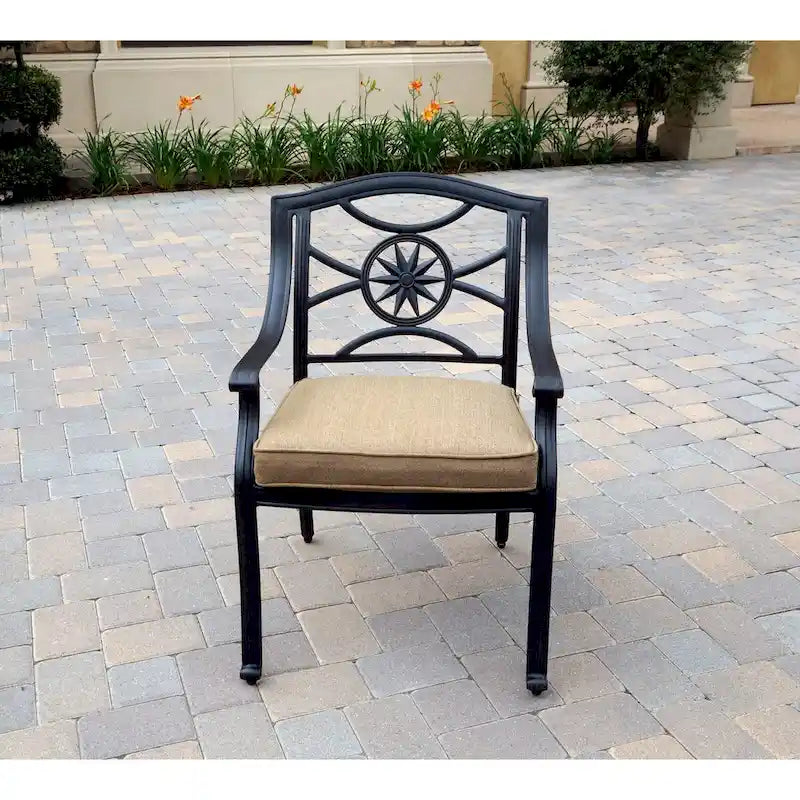 Ensemble de salle à manger d'extérieur Ten Star 11 pièces (avec 2 fauteuils pivotants à bascule) avec coussins et table extensible rectangulaire 42 x 92/42 x 120