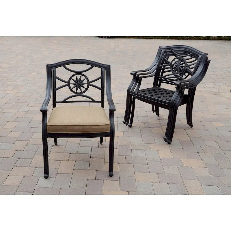 Ensemble de salle à manger d'extérieur Ten Star 11 pièces (avec 2 fauteuils pivotants à bascule) avec coussins et table extensible rectangulaire 42 x 92/42 x 120
