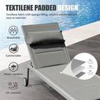 Ensemble de 3 chaises longues d'extérieur pour patio