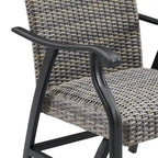 Ensemble de salle à manger d'extérieur en osier avec chaises et table