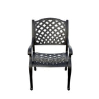 Ensemble de salle à manger d'extérieur Nassau 11 pièces avec coussins sésame et table de salle à manger rectangulaire extensible 42 x 92 / 42 x 120
