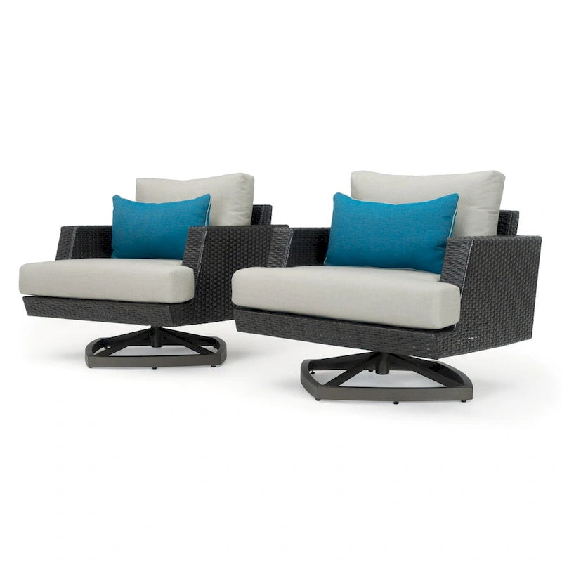 Ensemble de jardin Portofino Casual 13 pièces Sunbrella avec foyer intégré