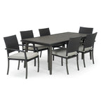 Ensemble de jardin Portofino Casual 13 pièces Sunbrella avec foyer intégré