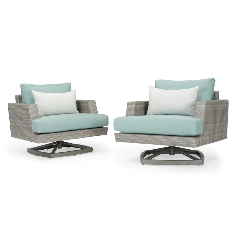 Ensemble de jardin Portofino Casual 13 pièces Sunbrella avec foyer intégré