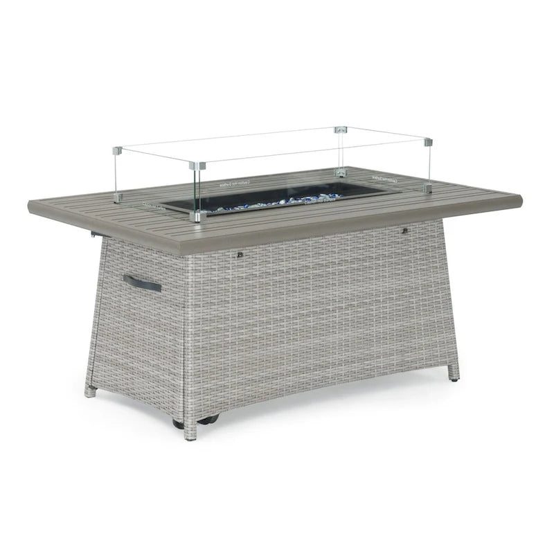 Ensemble de jardin Portofino Casual 13 pièces Sunbrella avec foyer intégré