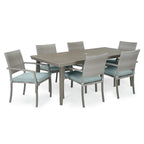 Ensemble de jardin Portofino Casual 13 pièces Sunbrella avec foyer intégré