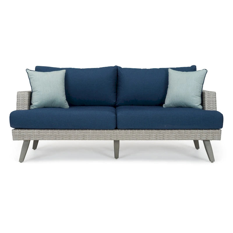 Ensemble de jardin Portofino Casual 13 pièces Sunbrella avec foyer intégré