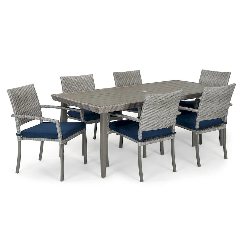 Ensemble de jardin Portofino Casual 13 pièces Sunbrella avec foyer intégré