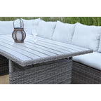 Ensemble de canapé d'angle 3 pièces en résine tressée pour terrasse, véranda et jardin.