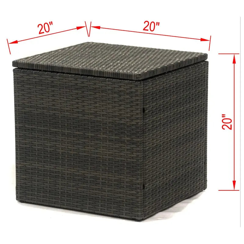 Cube de rangement extérieur tissé Jackson