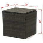 Cube de rangement extérieur tissé Jackson