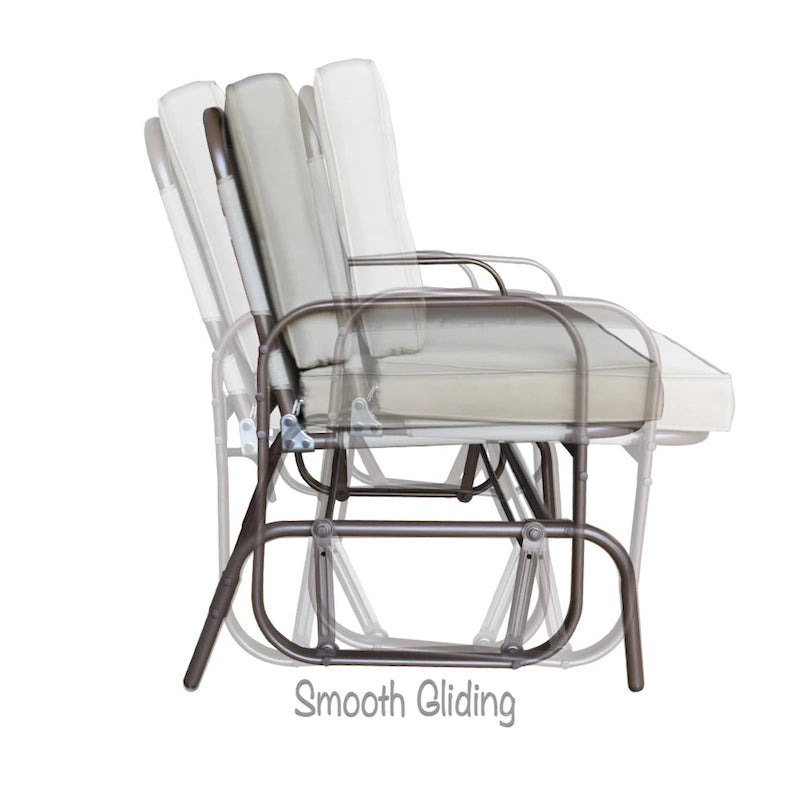 Fauteuil à bascule d'extérieur Tolentino 2 places marron