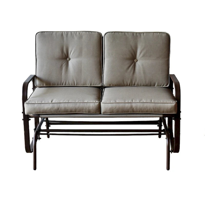 Fauteuil à bascule d'extérieur Tolentino 2 places marron
