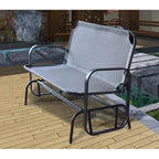 Fauteuil à bascule d'extérieur Tolentino 2 places marron