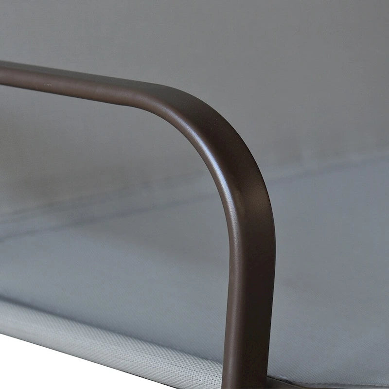 Fauteuil à bascule d'extérieur Tolentino 2 places marron