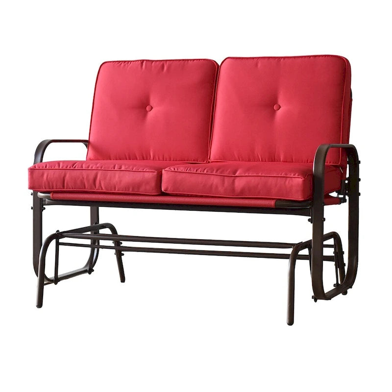 Fauteuil à bascule d'extérieur Tolentino 2 places marron