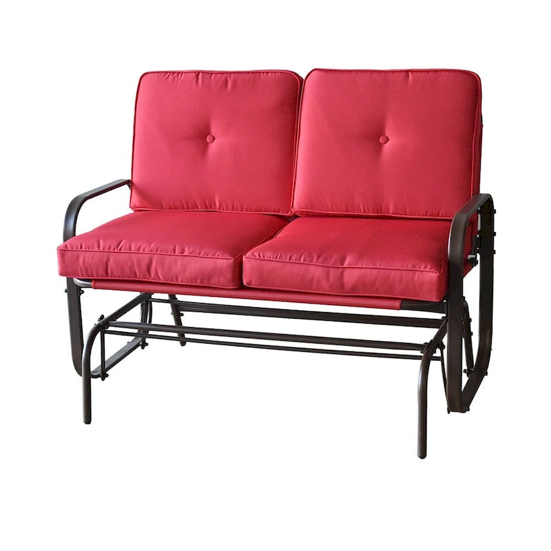 Fauteuil à bascule d'extérieur Tolentino 2 places marron