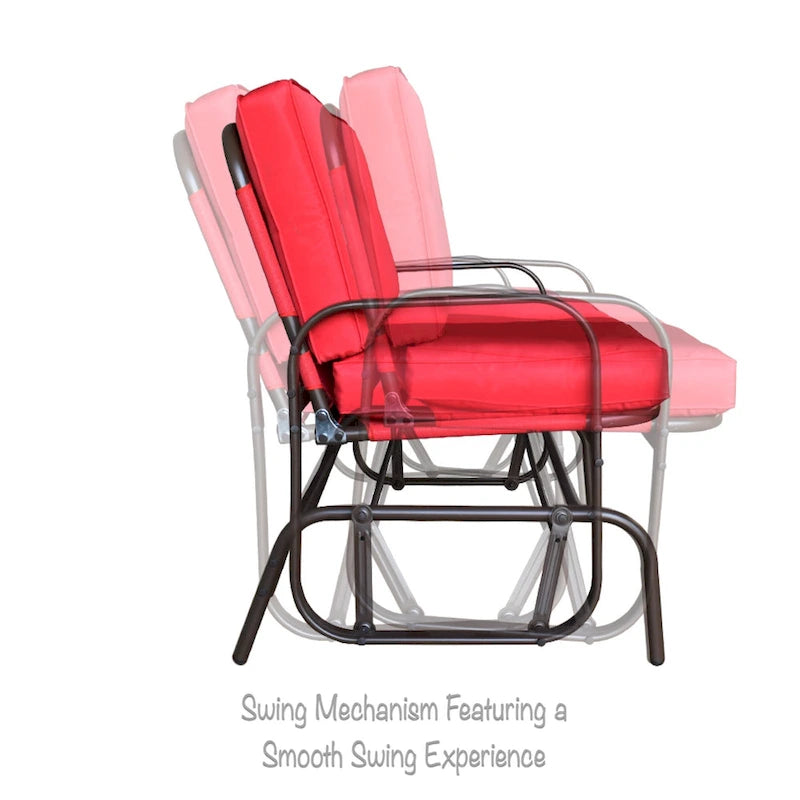 Fauteuil à bascule d'extérieur Tolentino 2 places marron