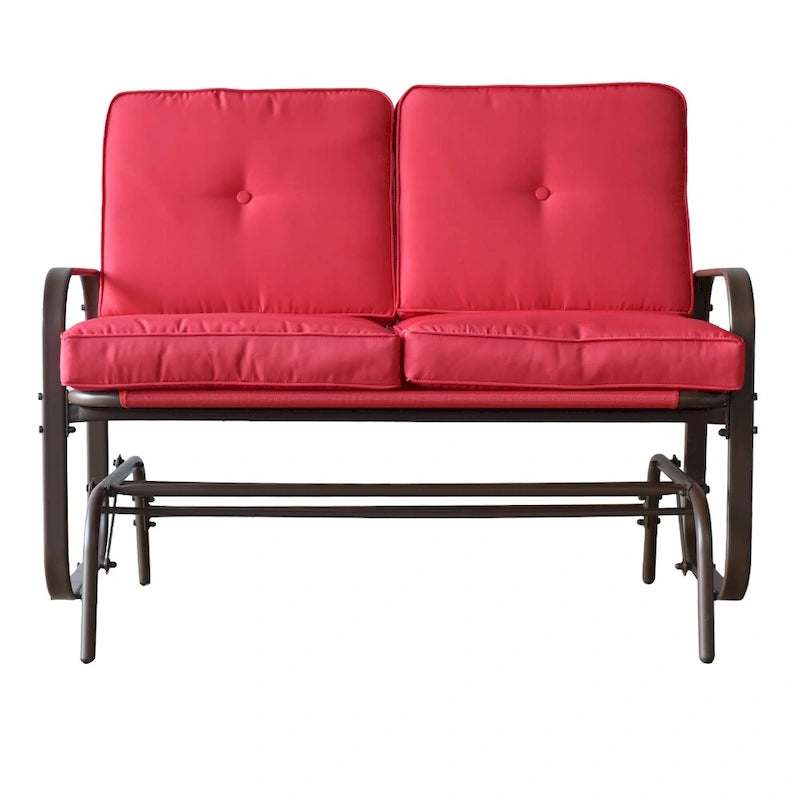 Fauteuil à bascule d'extérieur Tolentino 2 places marron