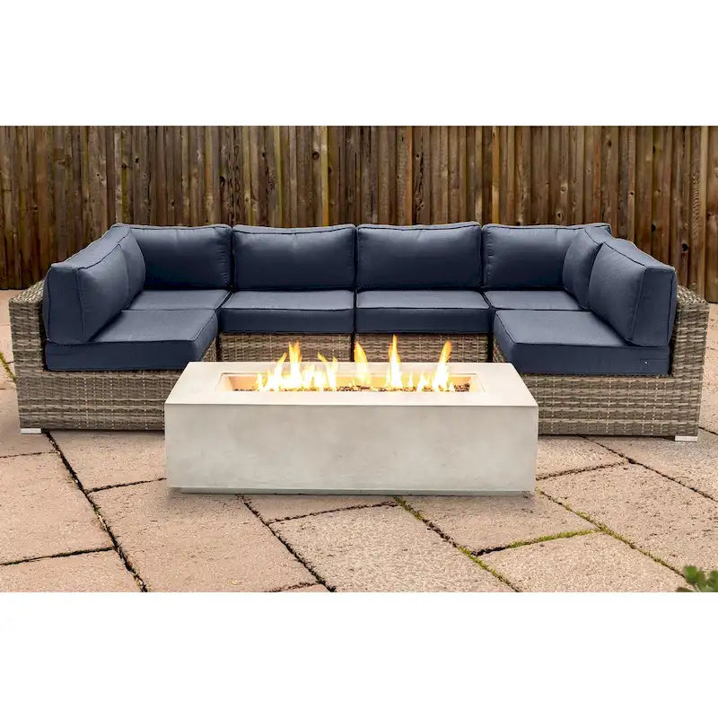 Ensemble de sièges LSI pour 4 personnes avec foyer et coussins Sunbrella
