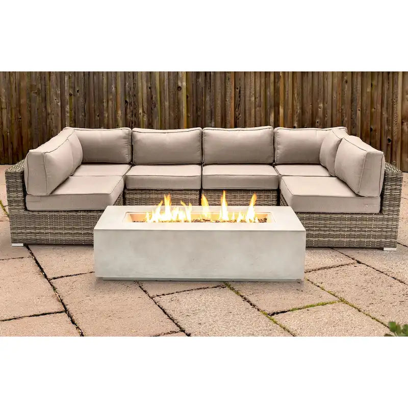 Ensemble de sièges LSI pour 4 personnes avec foyer et coussins Sunbrella