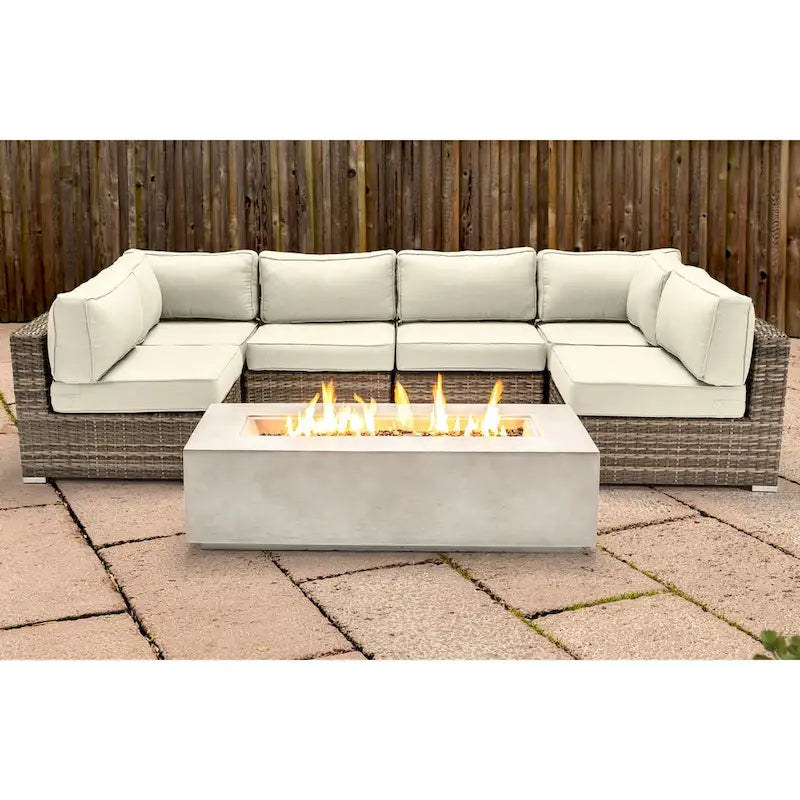 Ensemble de sièges LSI pour 4 personnes avec foyer et coussins Sunbrella