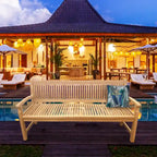 Banc de terrasse extérieur en bois de teck Seven Seas Teak El Mar, 1,83 m (6 pieds)