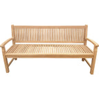 Banc de terrasse extérieur en bois de teck Seven Seas Teak El Mar, 1,83 m (6 pieds)