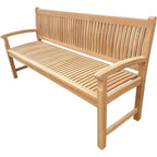 Banc de terrasse extérieur en bois de teck Seven Seas Teak El Mar, 1,83 m (6 pieds)