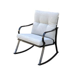 Ensemble de 3 pièces pour patio : chaises berçantes et table, élégant ensemble bistro pour pelouse, jardin et terrasse.