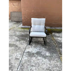 Ensemble de 3 pièces pour patio : chaises berçantes et table, élégant ensemble bistro pour pelouse, jardin et terrasse.