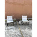 Ensemble de 3 pièces pour patio : chaises berçantes et table, élégant ensemble bistro pour pelouse, jardin et terrasse.