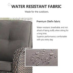 Canapé-lit de jardin pivotant et fauteuil à bascule avec repose-pieds - Marron