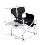 Chaises de réalisateur surdimensionnées, légères et pliantes en 2 pièces