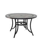 Ensemble de salle à manger d'extérieur 5 pièces en aluminium moulé avec table et chaises à plateau en céramique