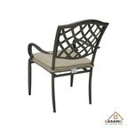 Ensemble de salle à manger d'extérieur 5 pièces en aluminium moulé avec table et chaises à plateau en céramique