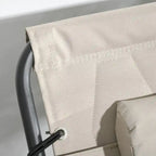 Ensemble de chaise longue pliante avec dossier inclinable à 5 positions, fauteuil de bronzage avec assise rembourrée, poche latérale et appui-tête