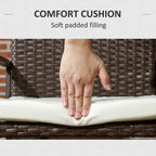 Chaises de salle à manger avec coussin, ensemble de chaises de salle à manger en osier avec dossier et accoudoirs pour patio, terrasse et jardin.