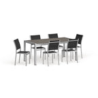Ensemble de salle à manger d'extérieur Shore 7 pièces en aluminium
