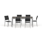 Ensemble de salle à manger d'extérieur Shore 7 pièces en aluminium