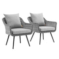 Fauteuil d'extérieur Endeavor en rotin tressé, lot de 2