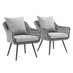 Fauteuil d'extérieur Endeavor en rotin tressé, lot de 2