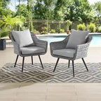 Fauteuil d'extérieur Endeavor en rotin tressé, lot de 2