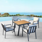 Ensemble de salle à manger d'extérieur HIGOLD Nofi 5 pièces en aluminium, couleur anthracite mat